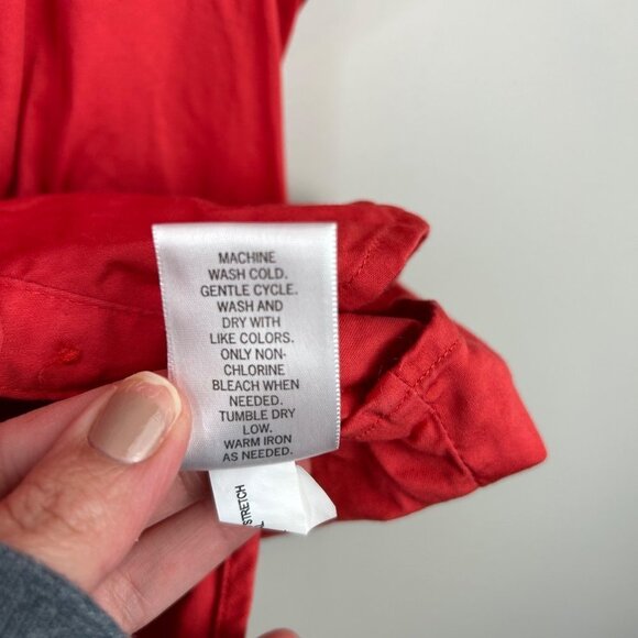 Banana‎ republic red/orange blouse size 10 - Picture 5 of 6